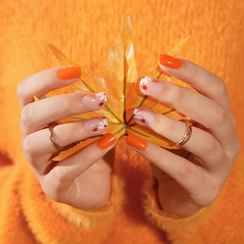 Wholesale Fall Gel Nail Stickers Customizable Nail Strips for Brands HUIZI