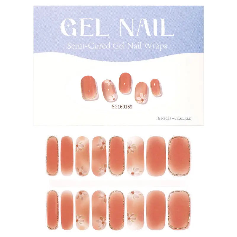 Wholesale Fingernail Supplies Bulk Order Flower Gel Nail Sticke HUIZI