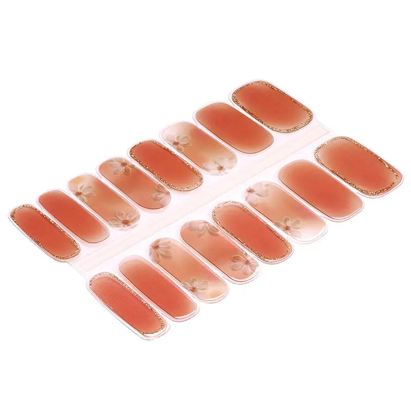 Wholesale Fingernail Supplies Bulk Order Flower Gel Nail Sticke HUIZI