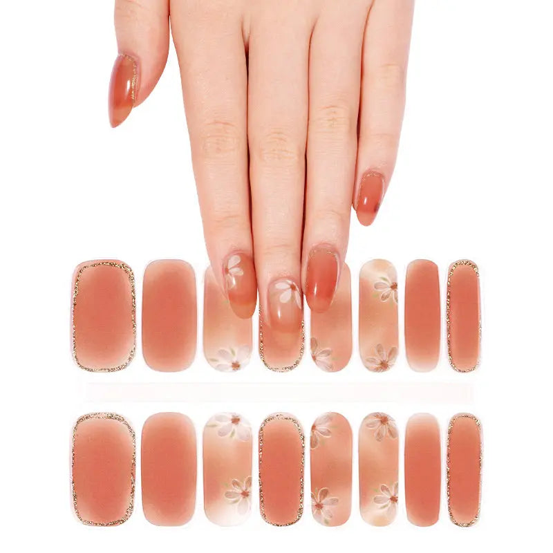 Wholesale Fingernail Supplies Bulk Order Flower Gel Nail Sticke HUIZI