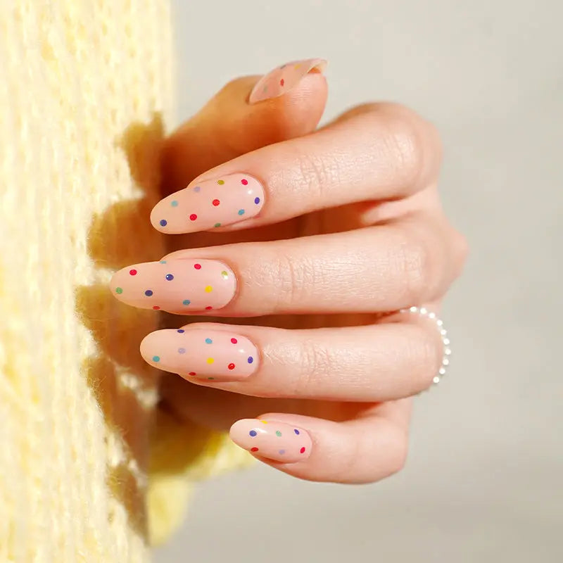 Wholesale Fingernail Supplies Bulk Order Polka Dot Gel Nail Sticker HUIZI