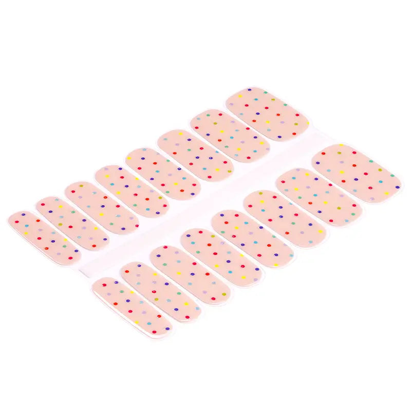 Wholesale Fingernail Supplies Bulk Order Polka Dot Gel Nail Sticker HUIZI