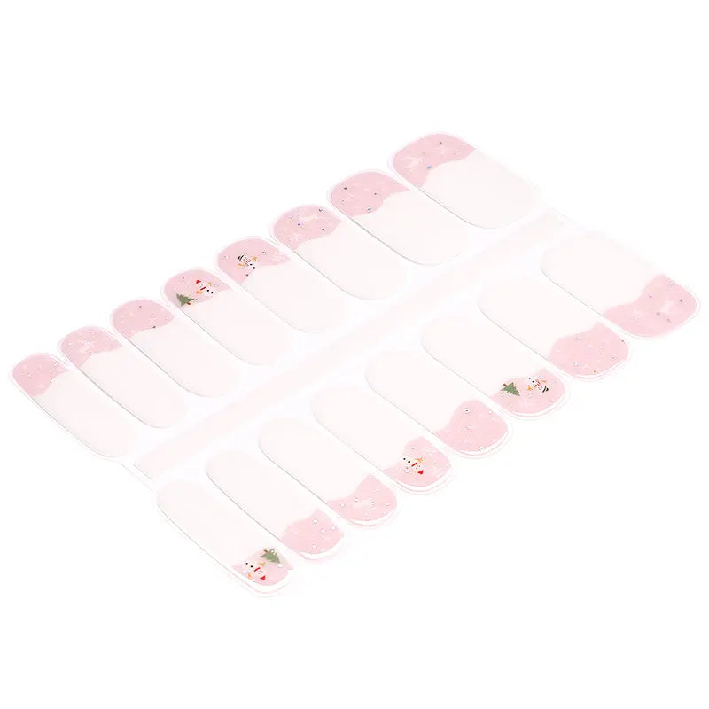 Wholesale Fingernail Supplies Bulk Order Winter Christmas Gel Nail Sticker HUIZI