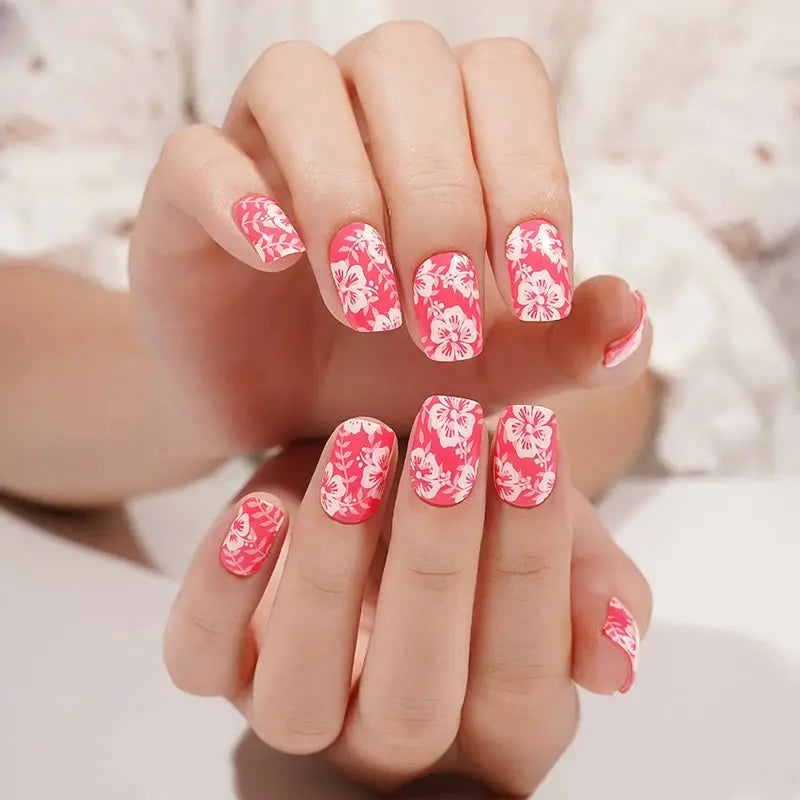 Wholesale Floral Gel Nail Stickers Custom Gel Nail Wrap Suppliers HUIZI