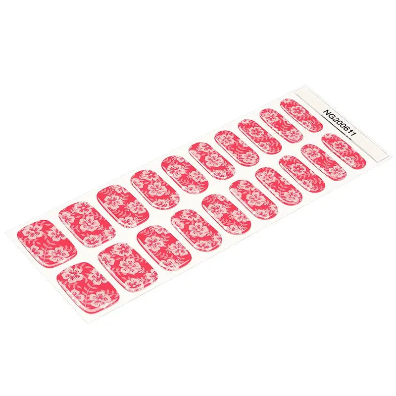 Wholesale Floral Gel Nail Stickers Custom Gel Nail Wrap Suppliers HUIZI