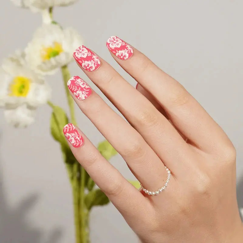 Wholesale Floral Gel Nail Stickers Custom Gel Nail Wrap Suppliers HUIZI