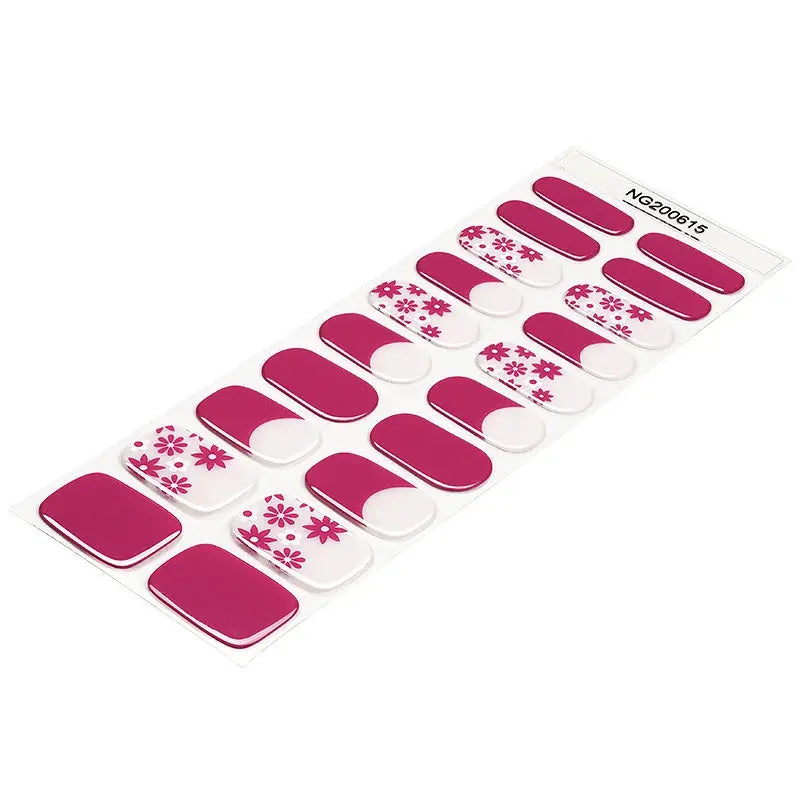 Wholesale Floral Gel Nail Stickers Custom Gel Nail Wrap Suppliers HUIZI