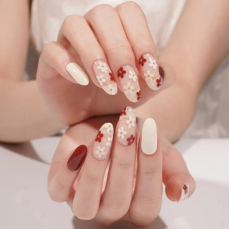 Wholesale Flower Gel Nail Strips Custom Transparent Gel Nail HUIZI