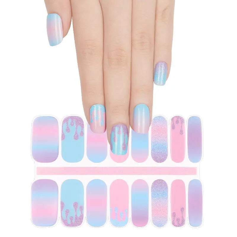 Wholesale  Fluorescent Nails Custom Gel Nail Strips HUIZI