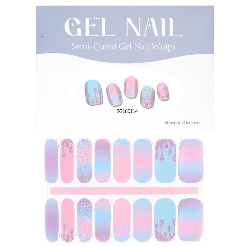 Wholesale  Fluorescent Nails Custom Gel Nail Strips HUIZI