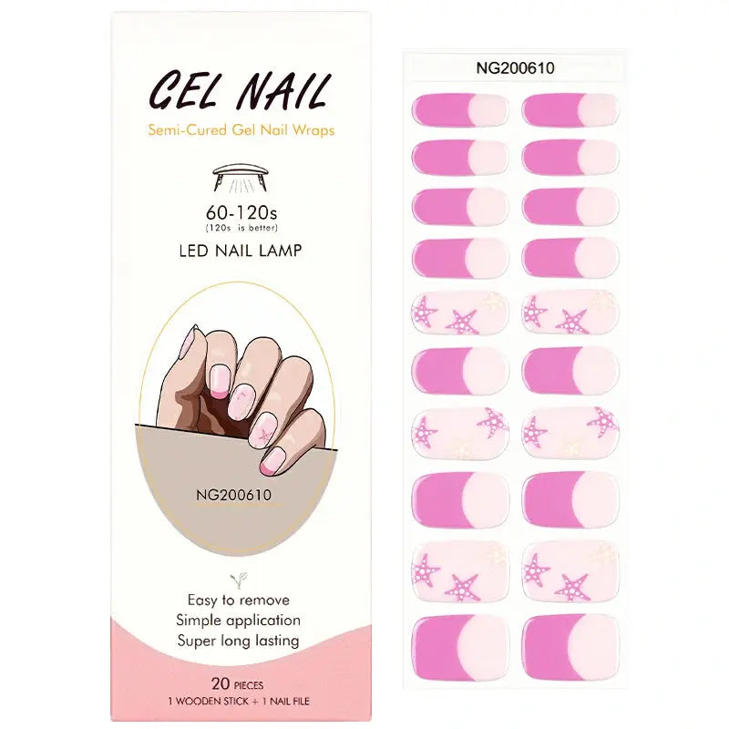 Wholesale French Gel Nail Sticker Custom Nail Wrap Suppliers HUIZI