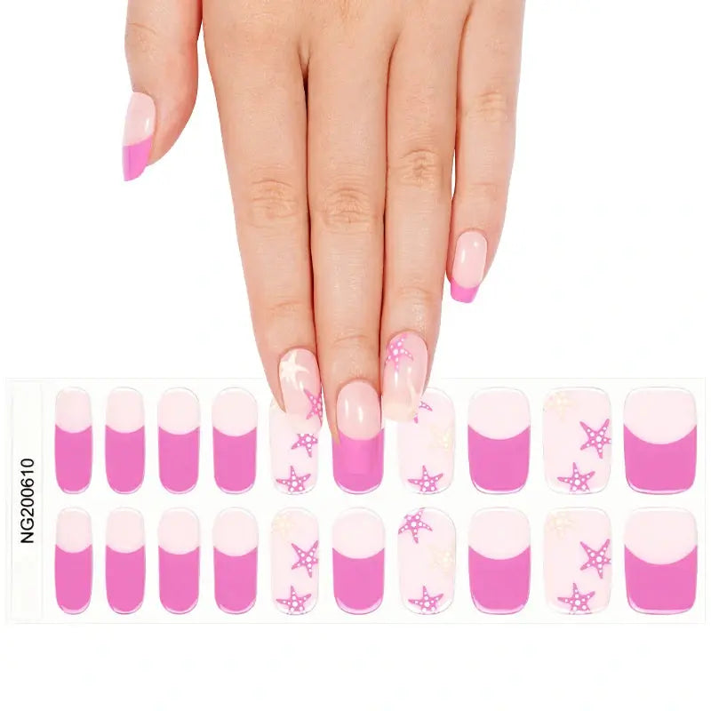 Wholesale French Gel Nail Sticker Custom Nail Wrap Suppliers HUIZI