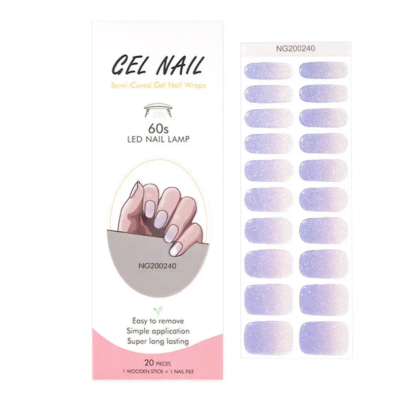 Wholesale Gel Nail Sticker Extension Custom Ombre Glitter Nails - Huizi HUIZI