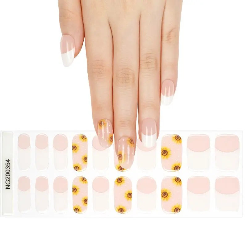 Wholesale Gel Nail Sticker With UV Light Custom French Nail Designs HUIZI