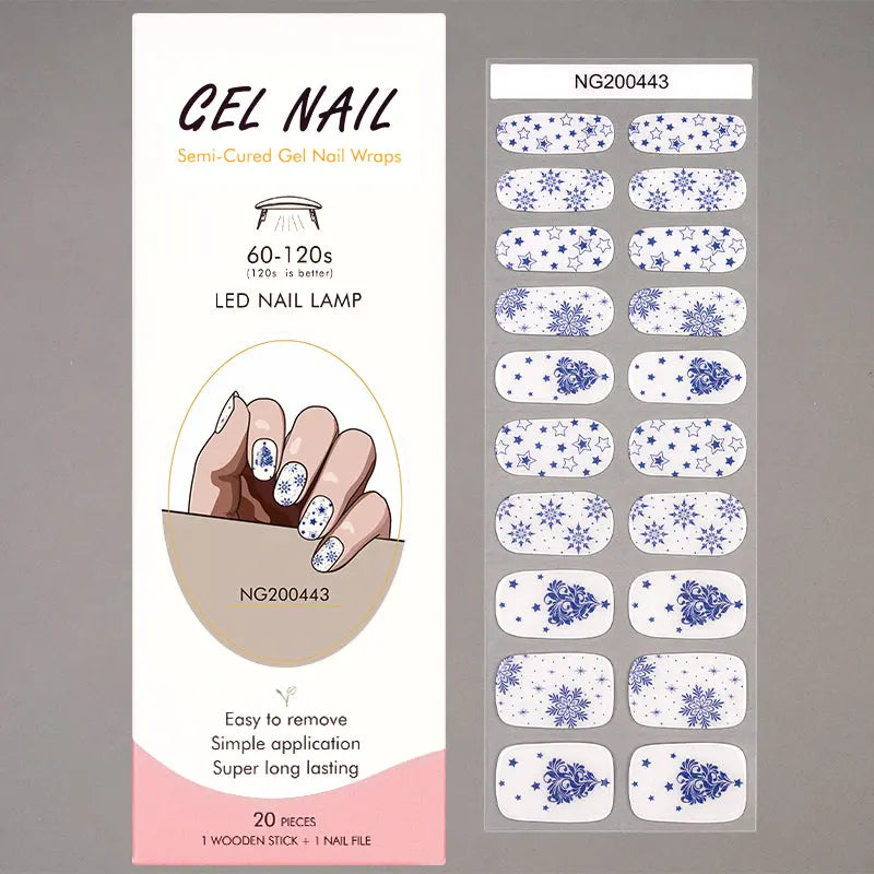 Wholesale Gel Nail Stickers Custom Christmas Gel Nails HUIZI