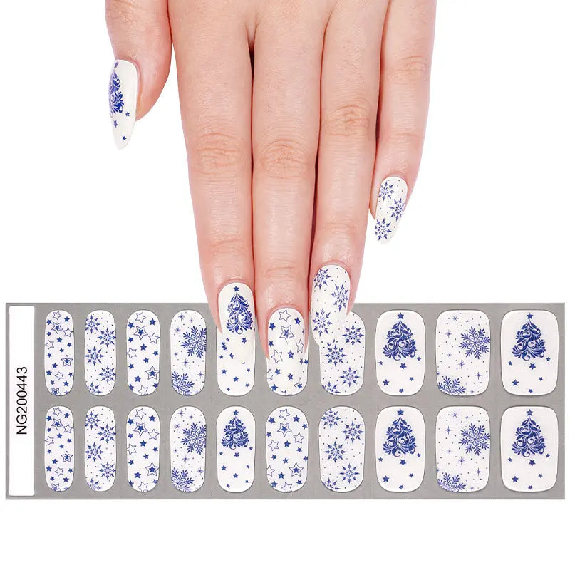 Wholesale Gel Nail Stickers Custom Christmas Gel Nails HUIZI