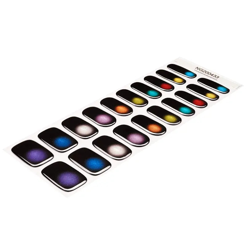 Wholesale Gel Nail Strips Multichrome Multicoloured Magnetic Effect HUIZI