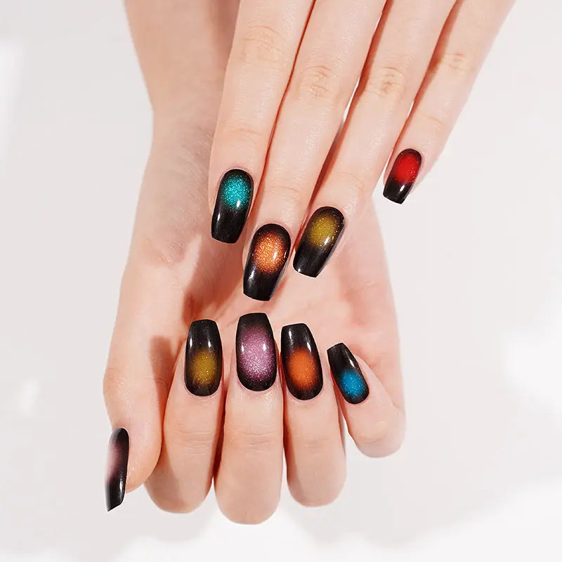 Wholesale Gel Nail Strips Multichrome Multicoloured Magnetic Effect HUIZI