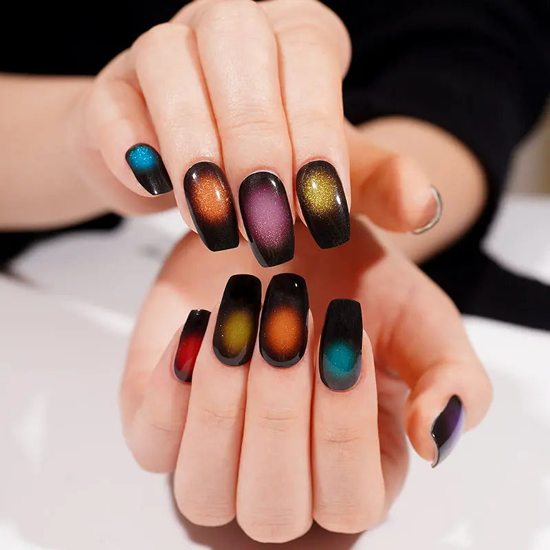 Wholesale Gel Nail Strips Multichrome Multicoloured Magnetic Effect HUIZI