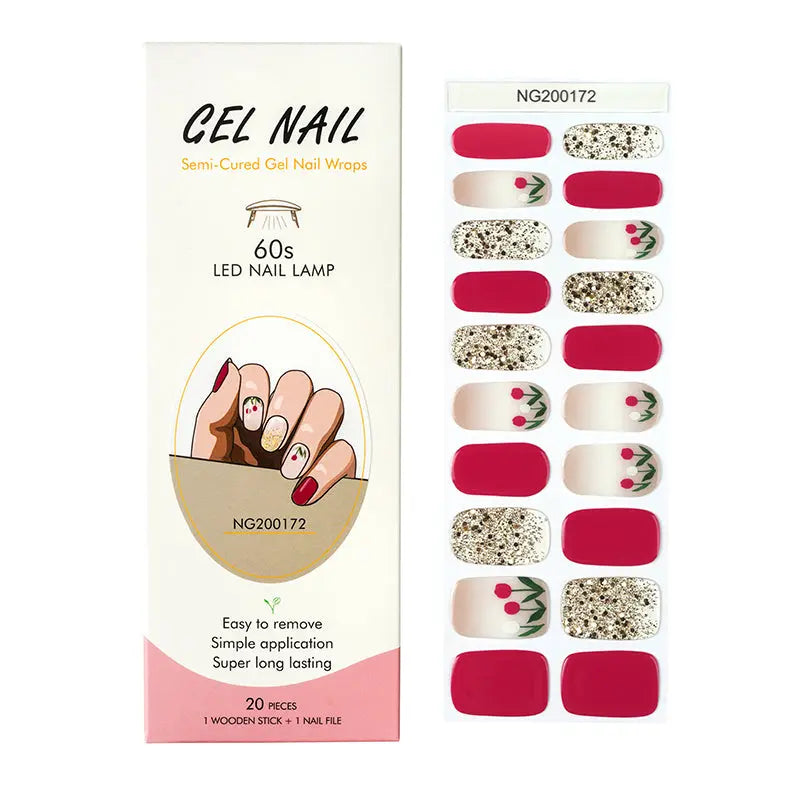 Wholesale Gel Nail Wraps Offering An Array Of Eye-Catching Designs Custom Tulip Manicure - Huizi HUIZI