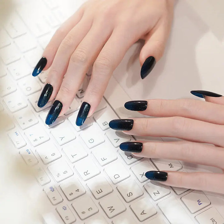 Wholesale Gel Nail Wraps With Countless Designs Custom Green Cat-Eye M