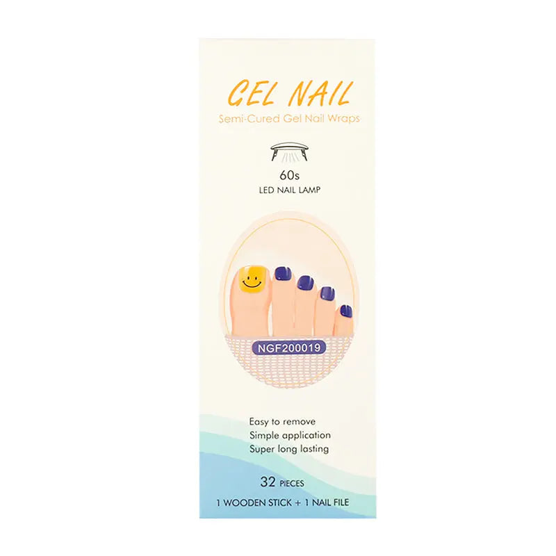 Wholesale Gel Toe Nail Wraps Custom Nail Wraps Manufacturer, Creative Smiley HUIZI