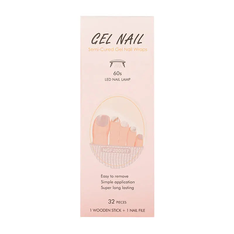 Wholesale Gel Toe Nail Wraps Custom Nail Wraps Manufacturer, Glitter, Pink Marble HUIZI