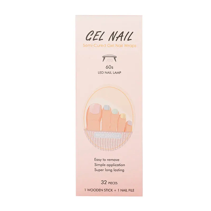 Wholesale Gel Toe Nail Wraps Custom Nail Wraps Manufacturer, Solid, Macaroon HUIZI