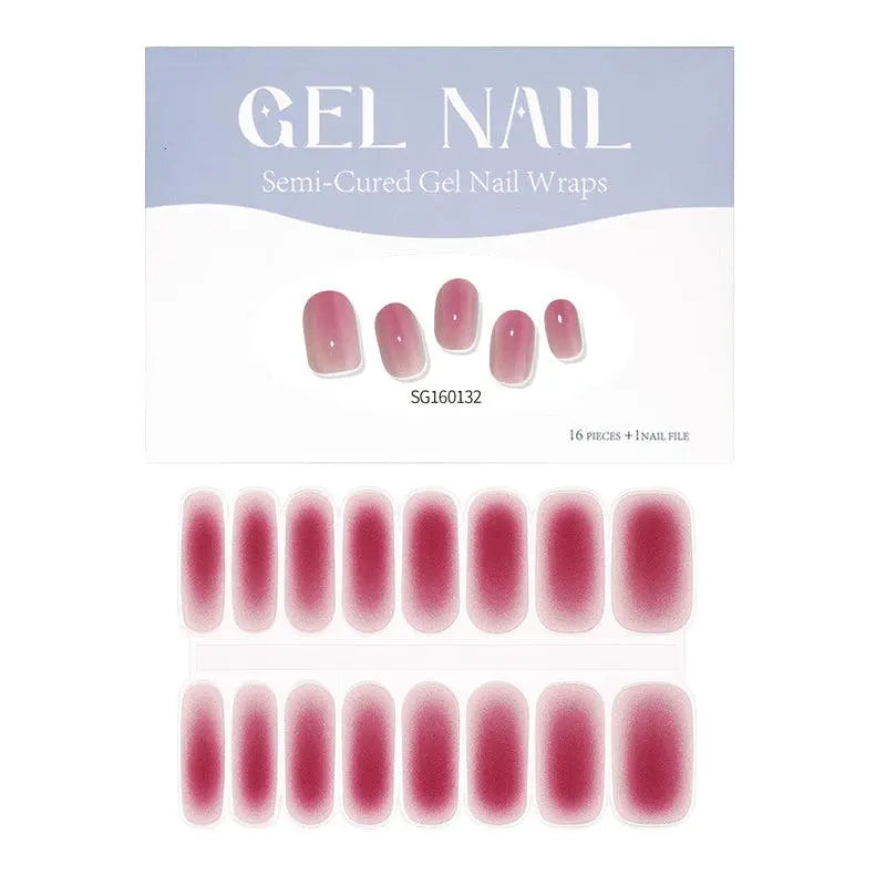 Wholesale Glitter Ombre Gel Nail Strips Custom Nail Products HUIZI