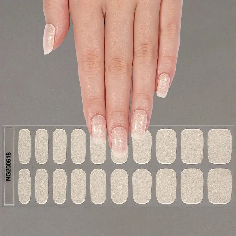 Wholesale Gloden Mermaid Gel Nail Stickers Custom Gel Nail Wrap Suppliers HUIZI