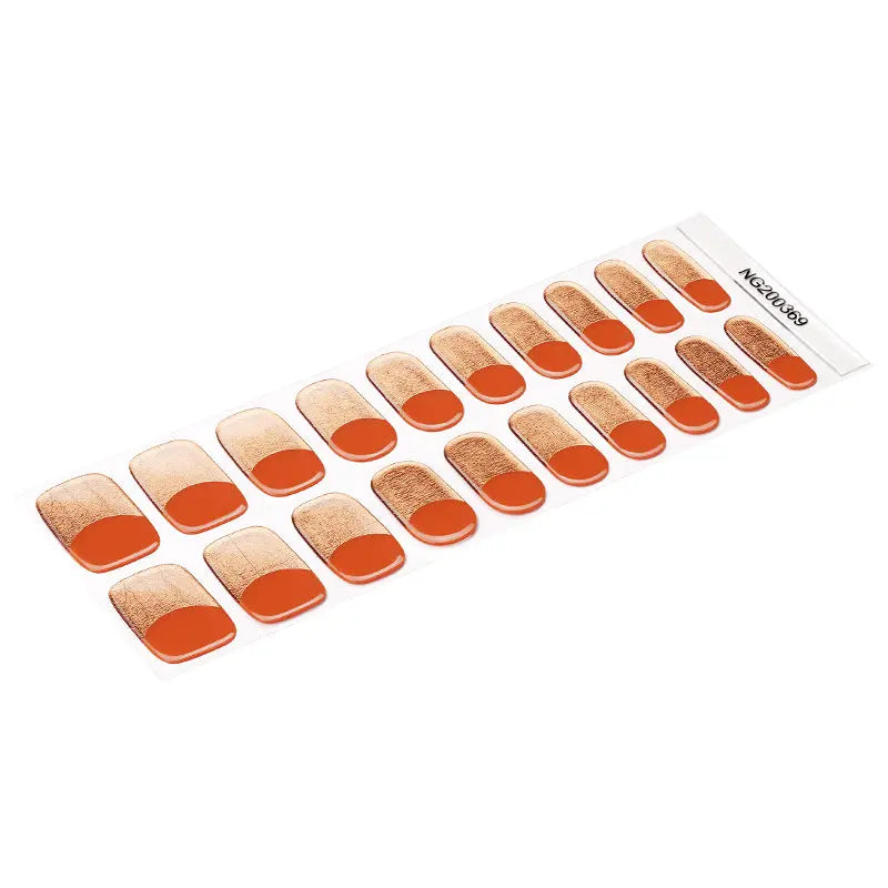 Wholesale Golden French Nail Gel Strips Custom Gel Nail Designs HUIZI