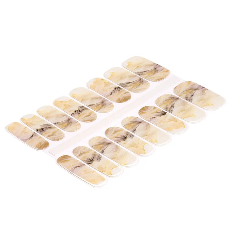 Wholesale Golden Gel Nail Strips Custom Mountain Nail Designs HUIZI