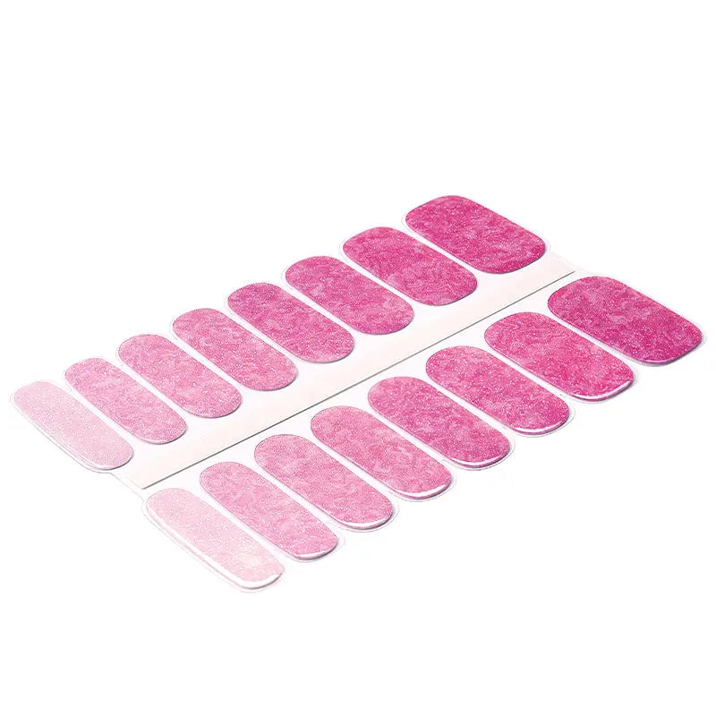 Wholesale Gradient Design Gel Nail Custom Swirls of Pink Nail Designs HUIZI