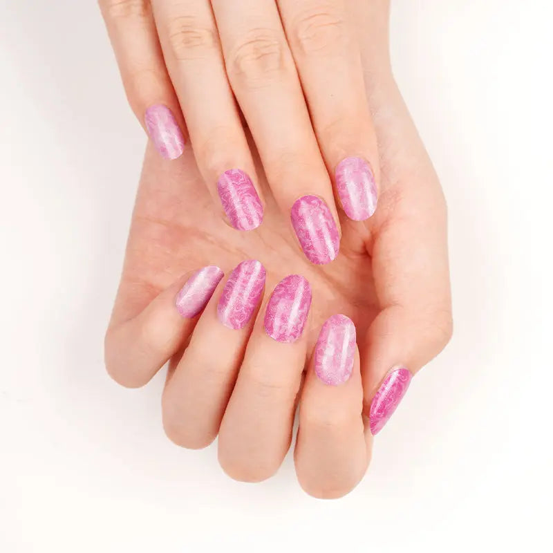 Wholesale Gradient Design Gel Nail Custom Swirls of Pink Nail Designs HUIZI