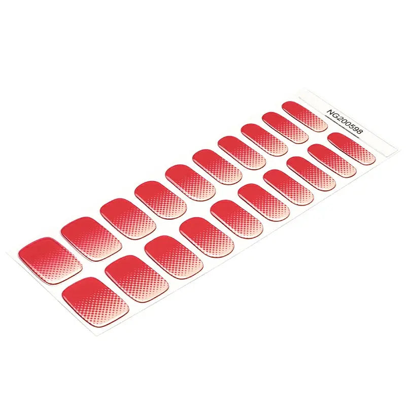Wholesale Gradient Polka-Dot Gel Nail Stickers Custom Red Gel Nail Strips HUIZI