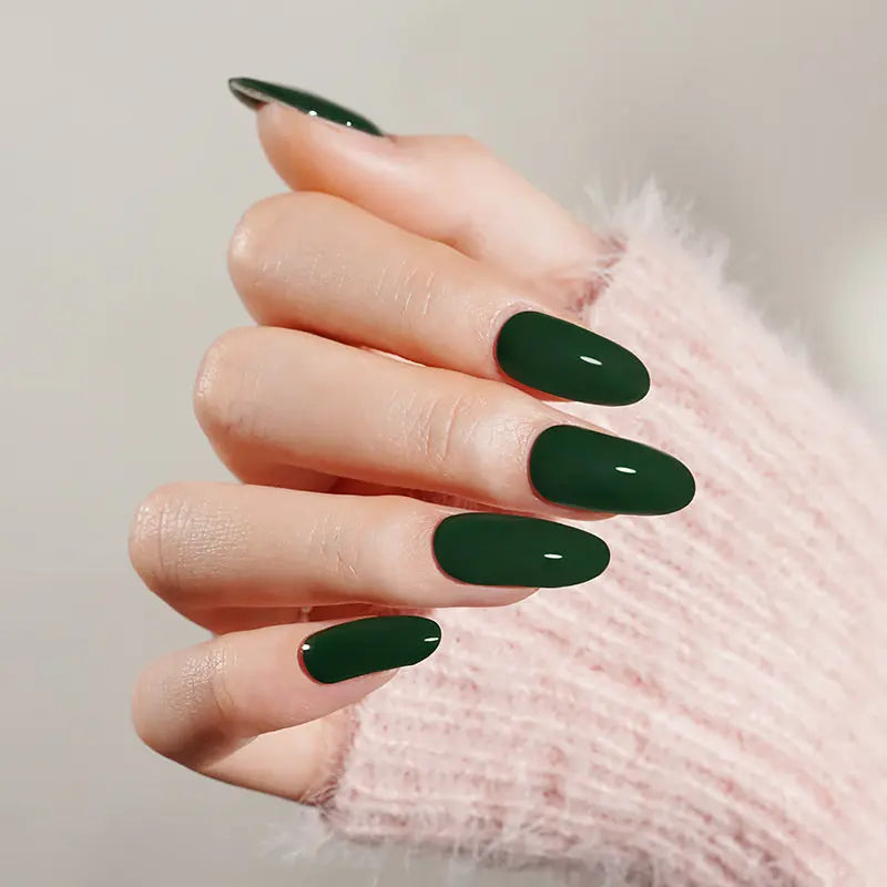 Wholesale Green Gel Nail Strips Custom Solid Gel Nail Designs HUIZI