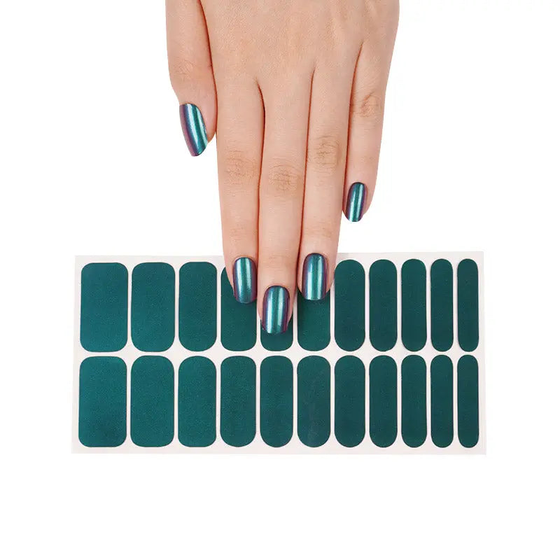 Wholesale Green Mirror Nail Wraps Nail Supply Store HUIZI