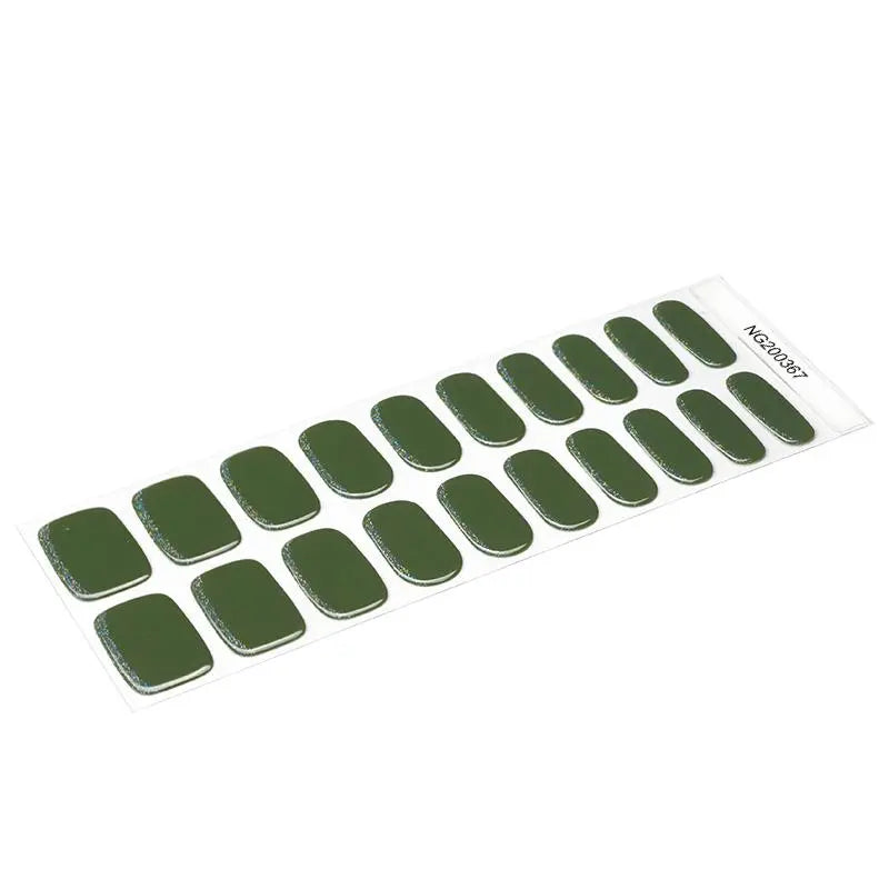 Wholesale Green Nail Gel Wrap Glitter Nail Design Custom