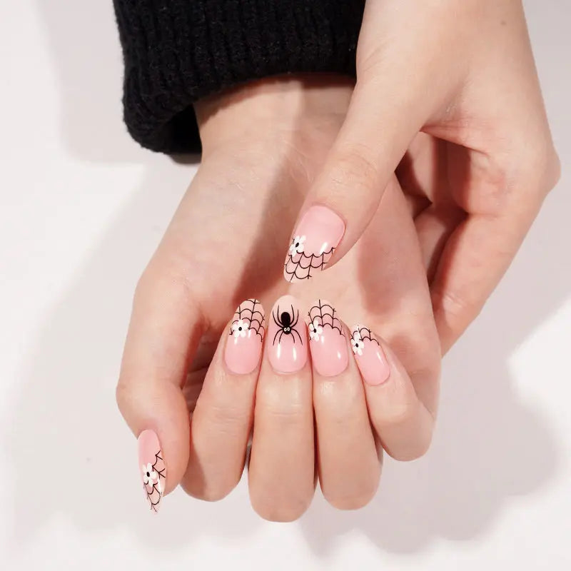 Wholesale Halloween Gel Nail Stickers Customizable French Nail Wraps for Brands HUIZI