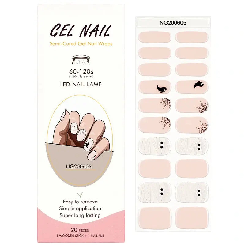 Wholesale Halloween Gel Nail Wraps Custom Goblin Nail Wraps HUIZI