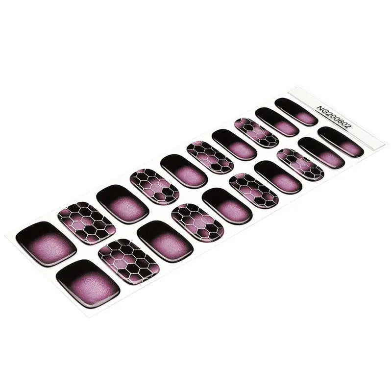 Wholesale Halo Dyeing Gel Nail Stickers Custom Gel Nail Wraps HUIZI