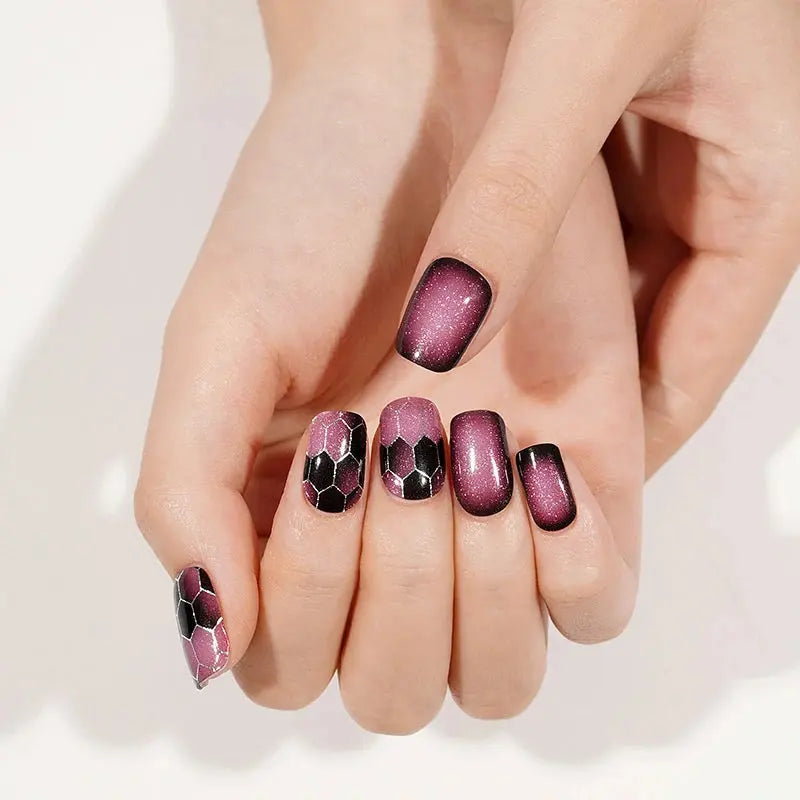 Wholesale Halo Dyeing Gel Nail Stickers Custom Gel Nail Wraps HUIZI