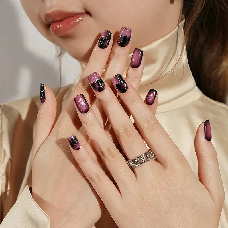 Wholesale Halo Dyeing Gel Nail Stickers Custom Gel Nail Wraps HUIZI