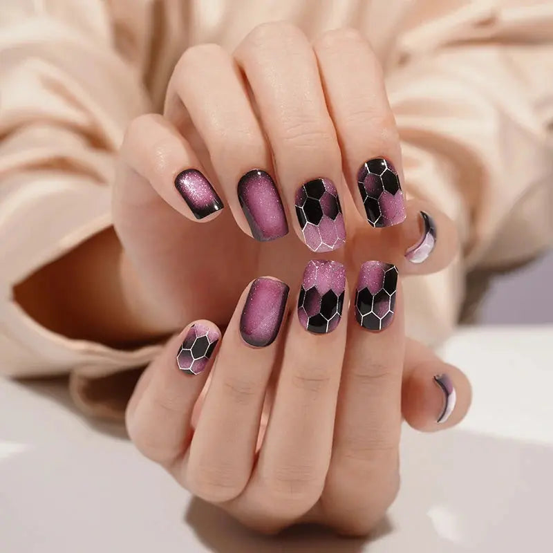 Wholesale Halo Dyeing Gel Nail Stickers Custom Gel Nail Wraps HUIZI