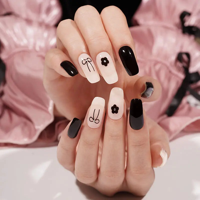 Wholesale Heart and Bowknot Pattern Gel Nail Strips Cute & Trendy Designs for Nail Salons and Brands HUIZI