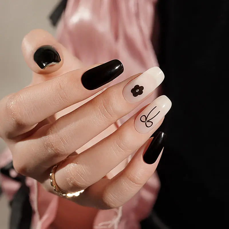 Wholesale Heart and Bowknot Pattern Gel Nail Strips Cute & Trendy Designs for Nail Salons and Brands HUIZI