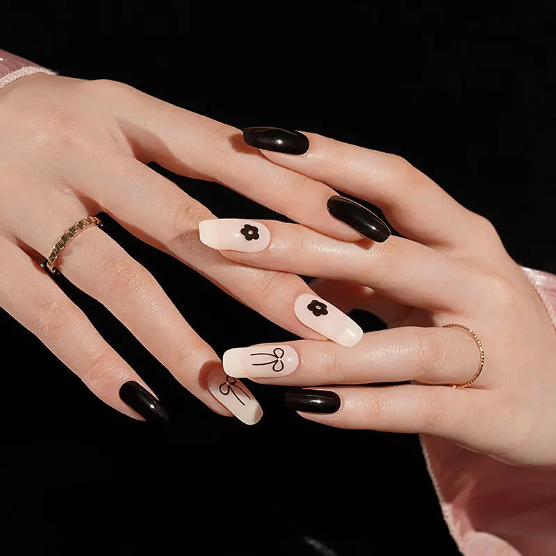 Wholesale Heart and Bowknot Pattern Gel Nail Strips Cute & Trendy Designs for Nail Salons and Brands HUIZI