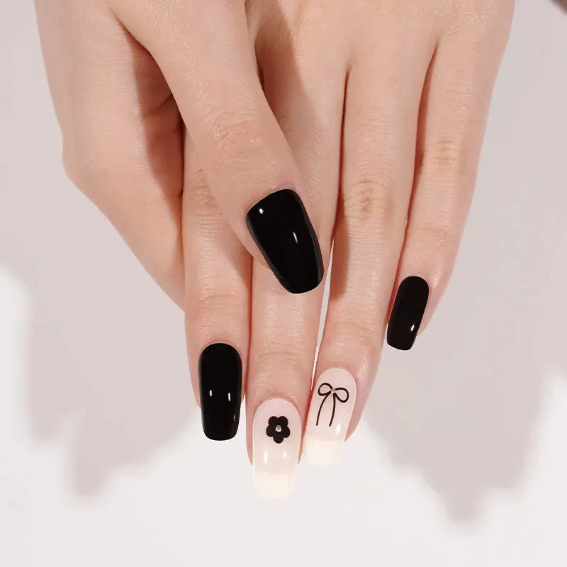 Wholesale Heart and Bowknot Pattern Gel Nail Strips Cute & Trendy Designs for Nail Salons and Brands HUIZI