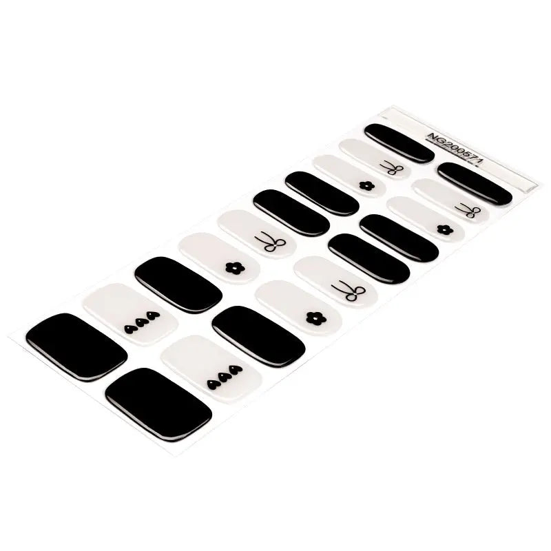 Wholesale Heart and Bowknot Pattern Gel Nail Strips Cute & Trendy Designs for Nail Salons and Brands HUIZI
