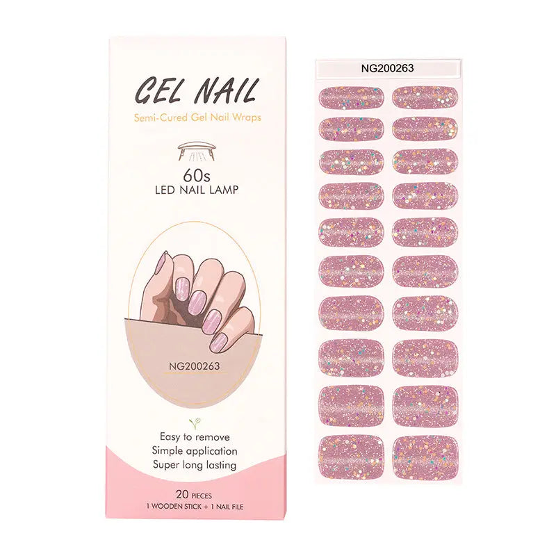 Wholesale Hot Selling Non-Toxic Real Gel Nail Strips Custom Confetti Nails - Huizi HUIZI